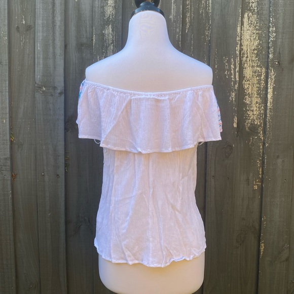 💥Clearance💥Lily White Off Shoulder Blouse Top L - Picture 2 of 6